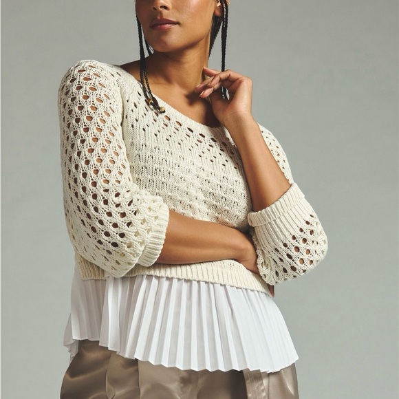 🌸MAEVE LAYERED PLEATED SWEATER🌸 - Picture 11 of 13